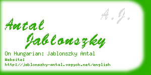 antal jablonszky business card